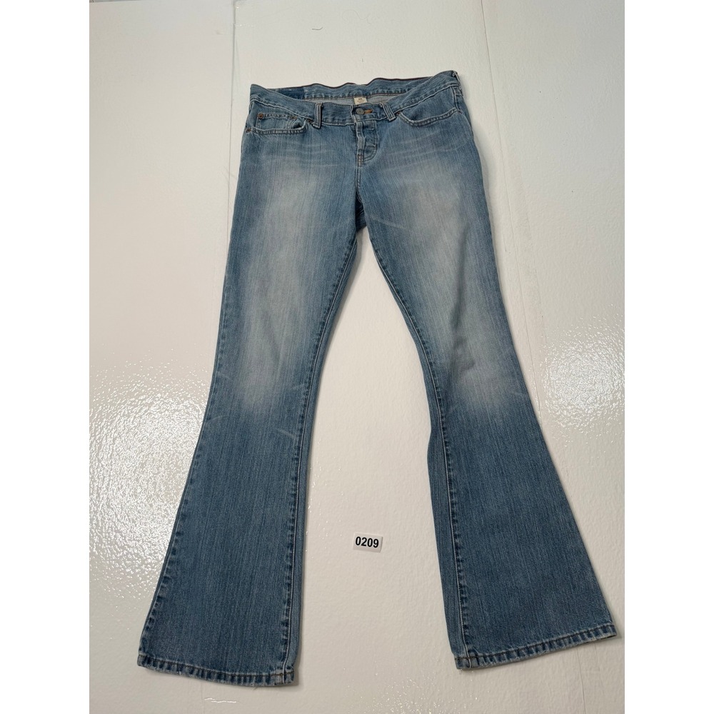 Abercrombie & Fitch Women 4R Light Wash Flare Jeans 100% Cotton Low Rise Y2K